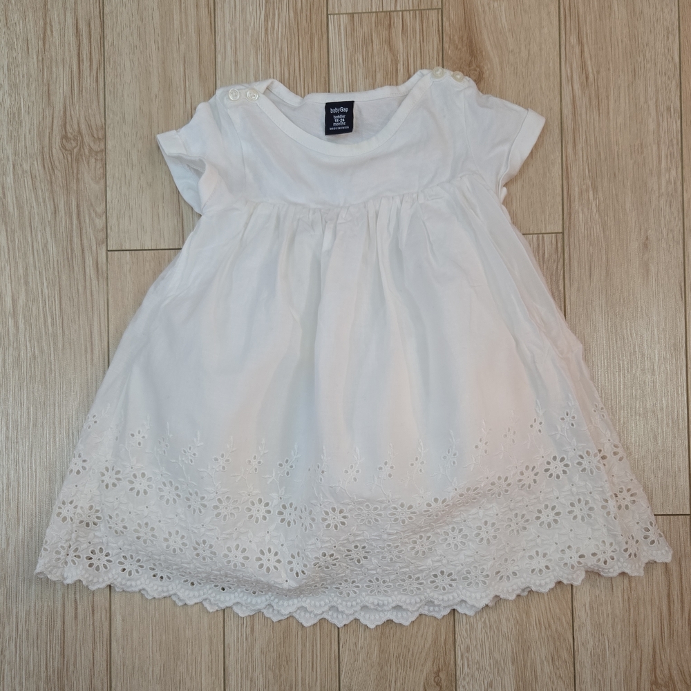 GAP White Eyelet Casual Dress for Kids